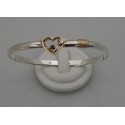 RA115S4MB Heart with Sapphire Bangle 